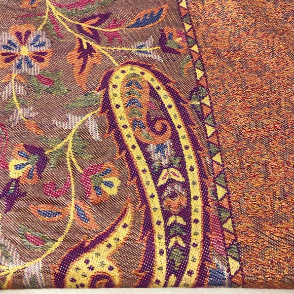 Sundance New Primavera Paisley Wrap Scarf Fringed Soft - Picture 12 of 15